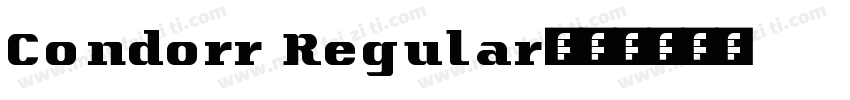 Condorr Regular字体转换